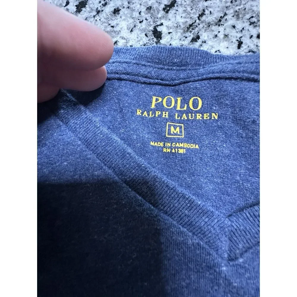 Polo Ralph Lauren Shirt‎ Mens M Long Sleeve T Shirt Cotton Blue